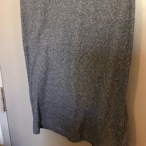 Gray midi pencil skirt